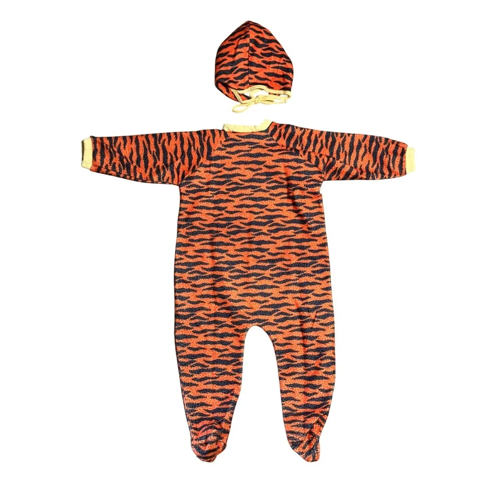 Vintage Disney Pooh Tigger Footed Sleeper Onesie with Hooded Hat 24 Months 70155